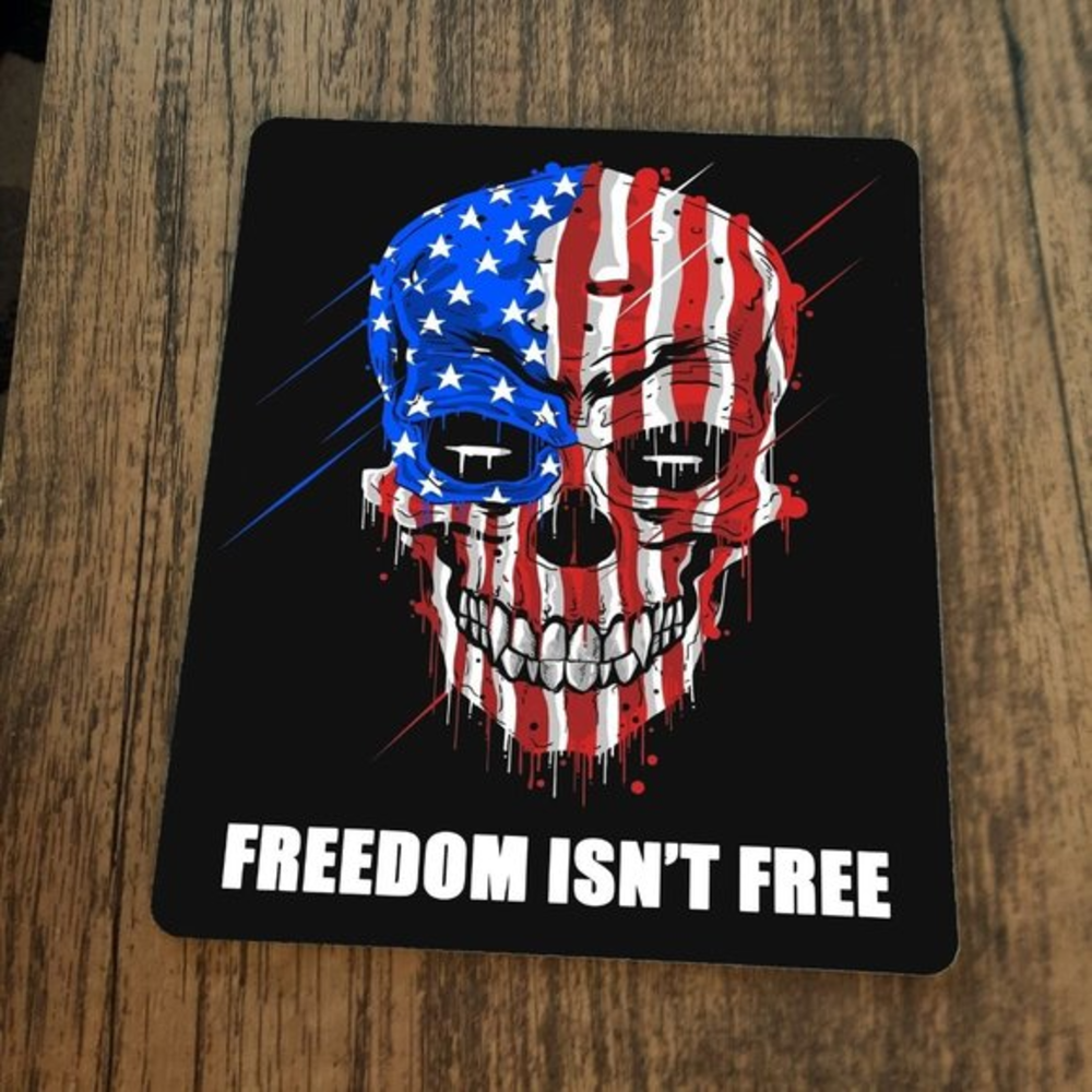 Freedom Isnt Free Mouse Pad American‎ Skull